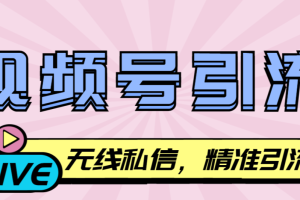 最新视频号无限私信机，号称日发十万条精准引流【引流脚本+使用教程】