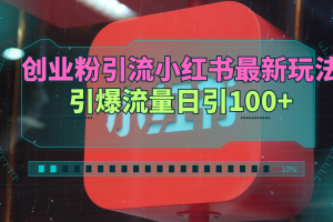 创业粉引流小红书最新玩法，引爆流量日引100+