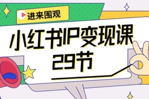 小红书IP变现课：开店/定位/IP变现/直播带货/爆款打造/涨价秘诀/等等/