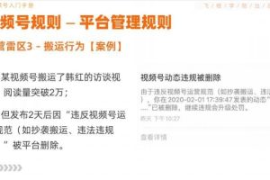 视频号违规处理办法