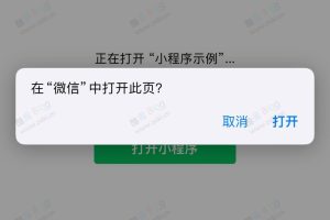 H5网站跳转打开微信小程序源码