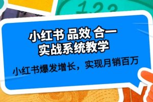 小红书 品效 合一实战系统教学：小红书爆发增长，实现月销百万