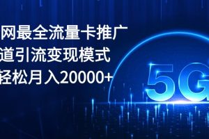 2024全网最全流量卡推广多渠道引流变现模式