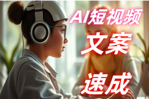 AI短视频文案速成：从0到1 掌握选题、文案、脚本、文生图 提升视频吸引力