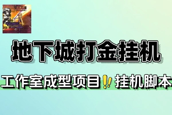 DNF地下城端游全自动打金搬砖挂机项目工作室成型项目挂机脚本+使用教程