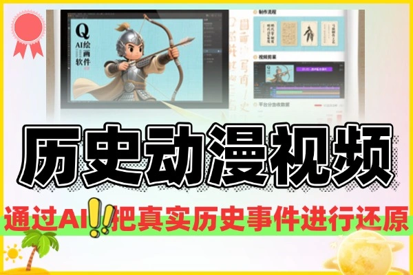 AI历史动漫赛道撸分成视频制作教程